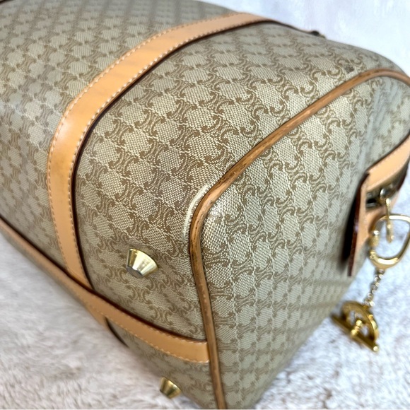 Celine Macadam Monogram Beige Boston Handbag - Picture 16 of 17